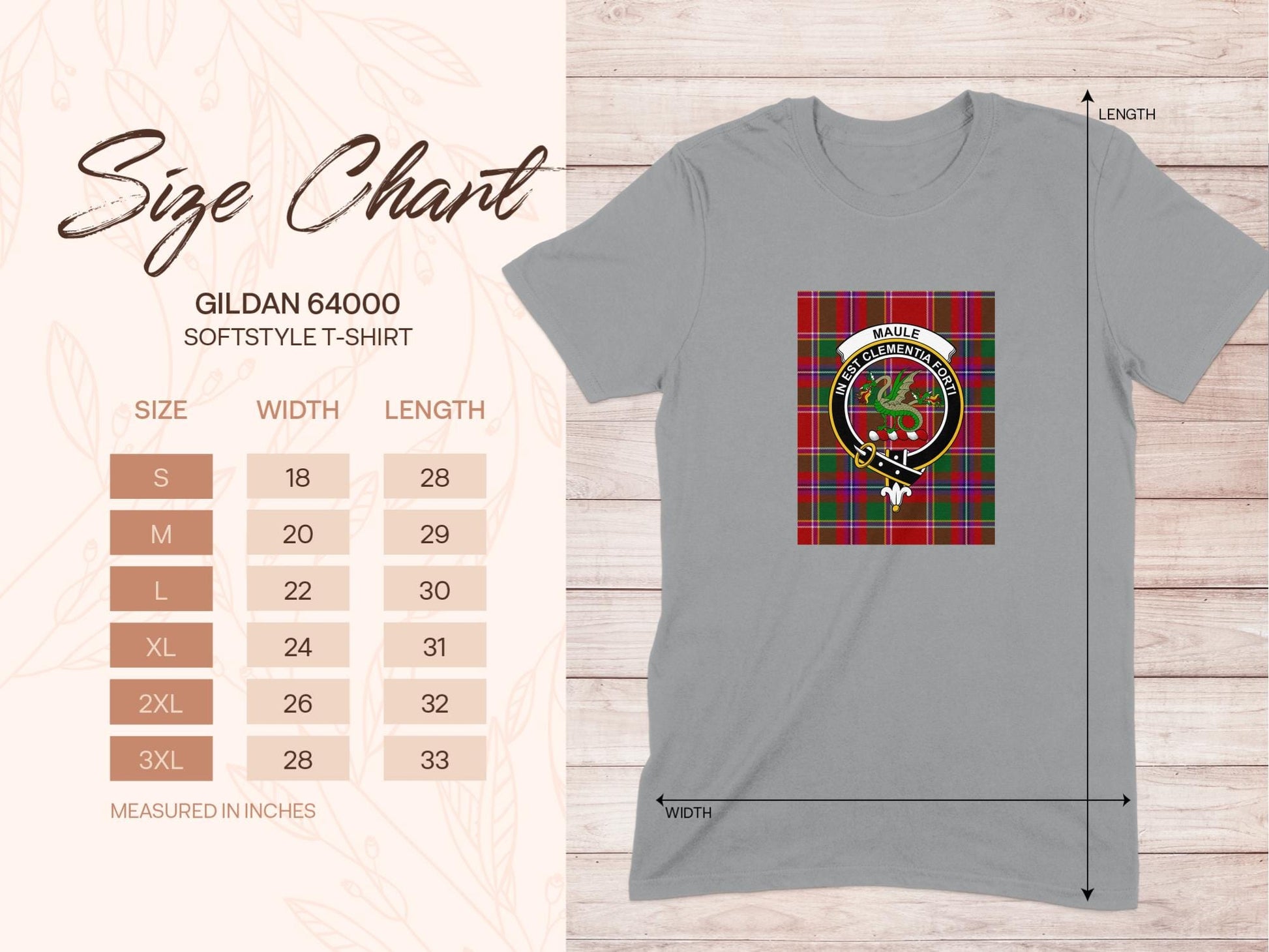 Physical Item Maule Clan Scottish Tartan Crest Unisex T-Shirt