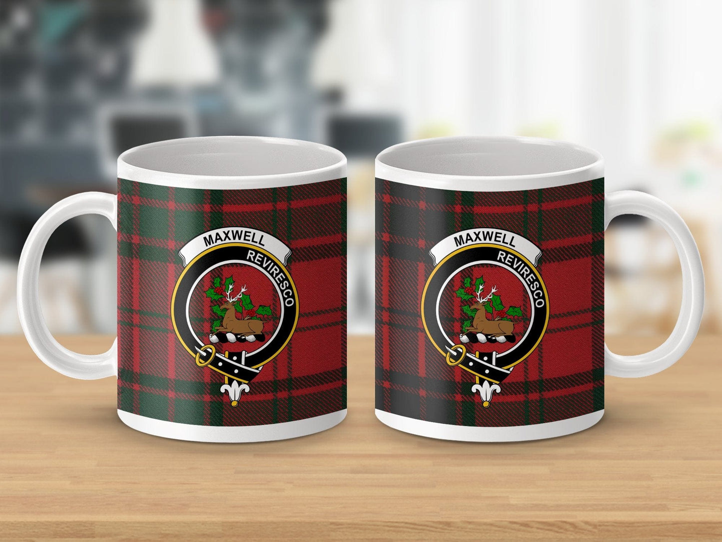 Physical Item Maxwell Clan Crest Tartan Scottish Mug