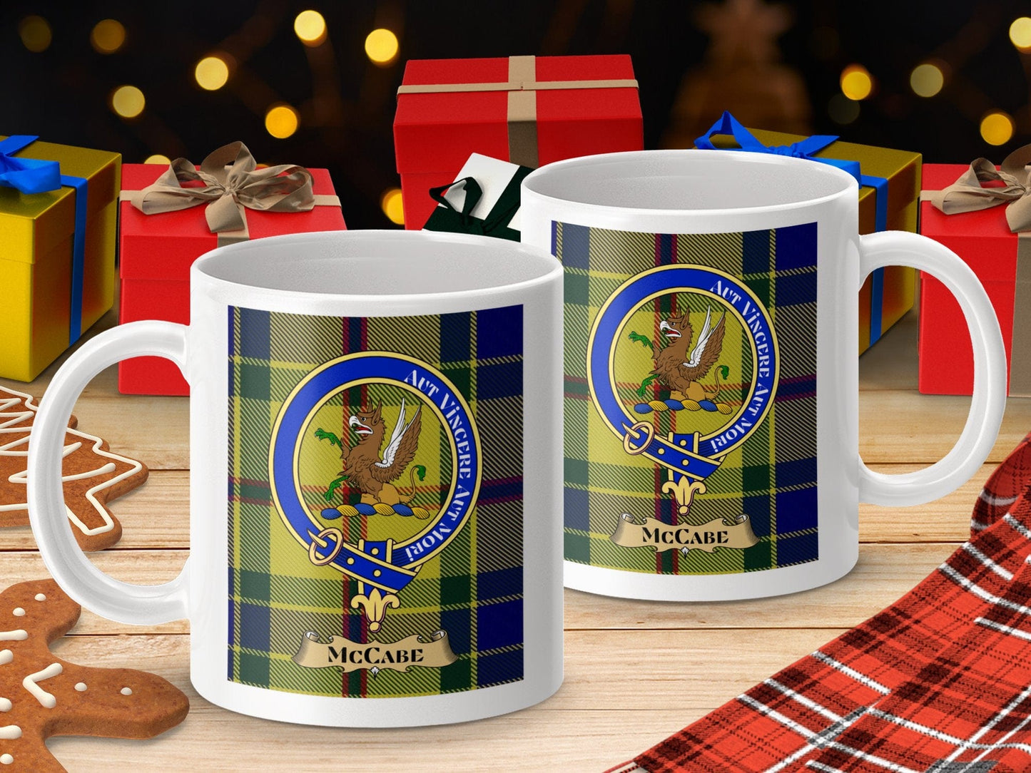 Physical Item McCabe Clan Scottish Tartan Crest Mugs