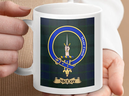 Physical Item McCoy Clan Scottish Tartan Crest Mug