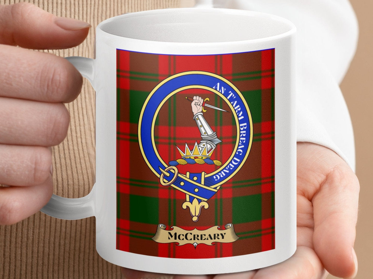 Physical Item McCreary Clan Scottish Tartan Crest Mugs