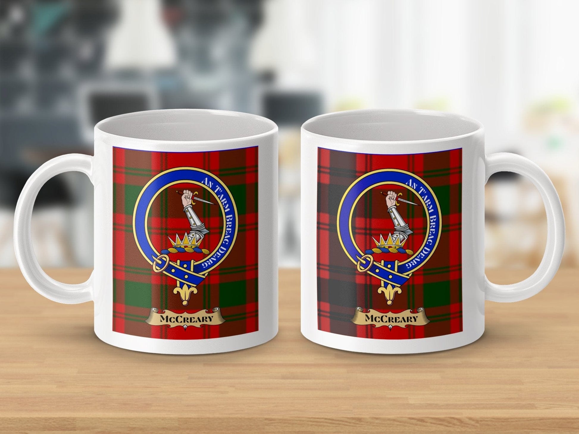 Physical Item McCreary Clan Scottish Tartan Crest Mugs