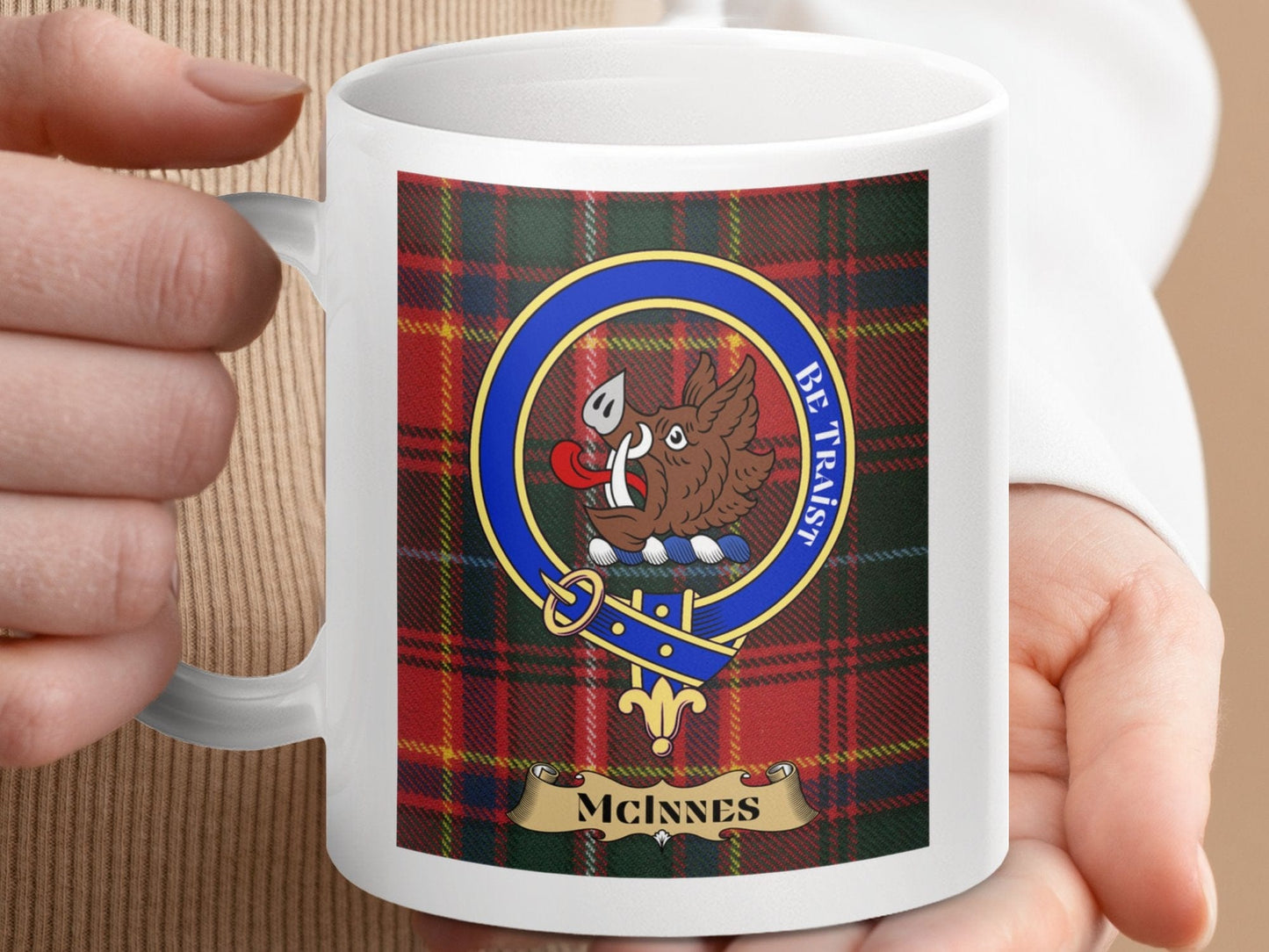 Physical Item McInnes Clan Scottish Tartan Crest Mug