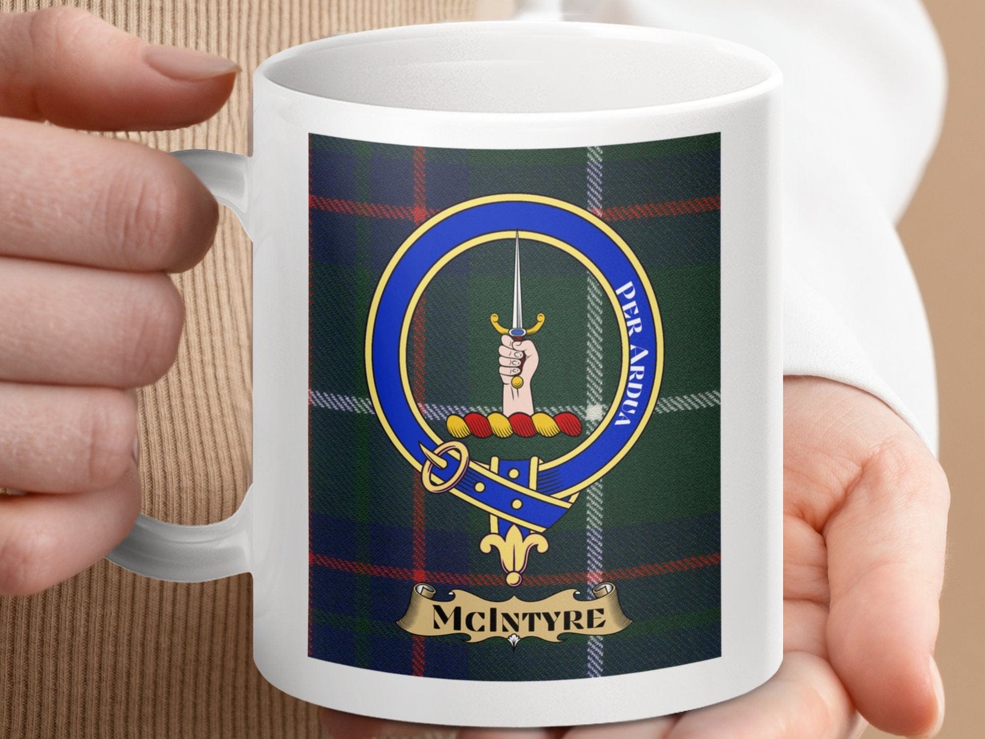 Physical Item McIntyre Clan Scottish Tartan Crest mug