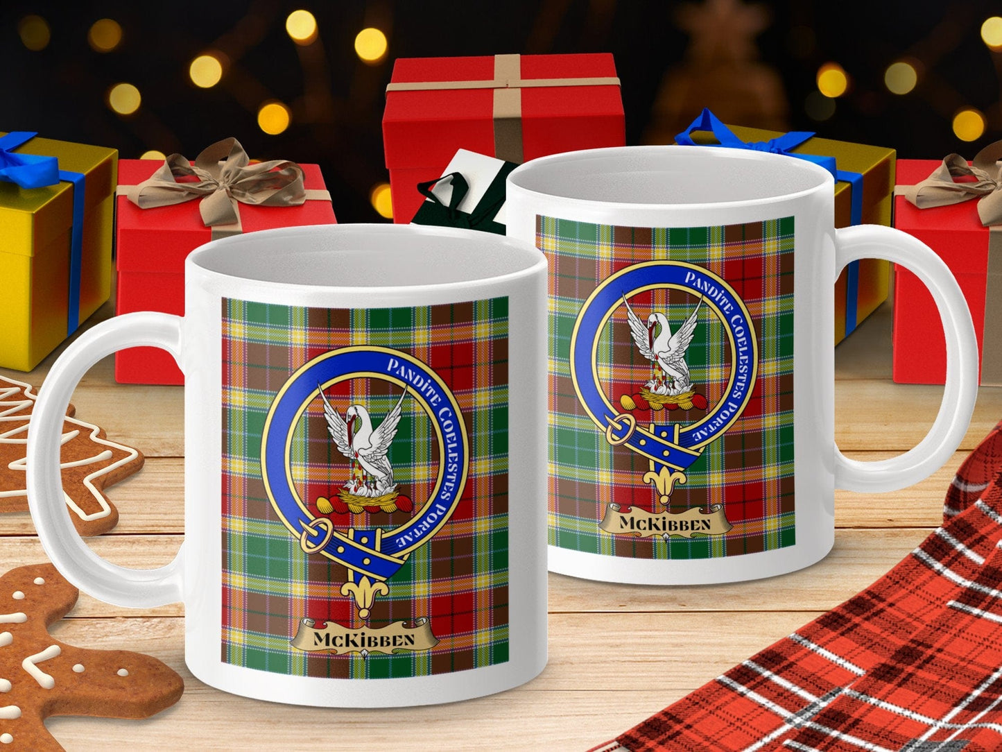 Physical Item McKibben Clan Scottish Tartan Crest Mugs