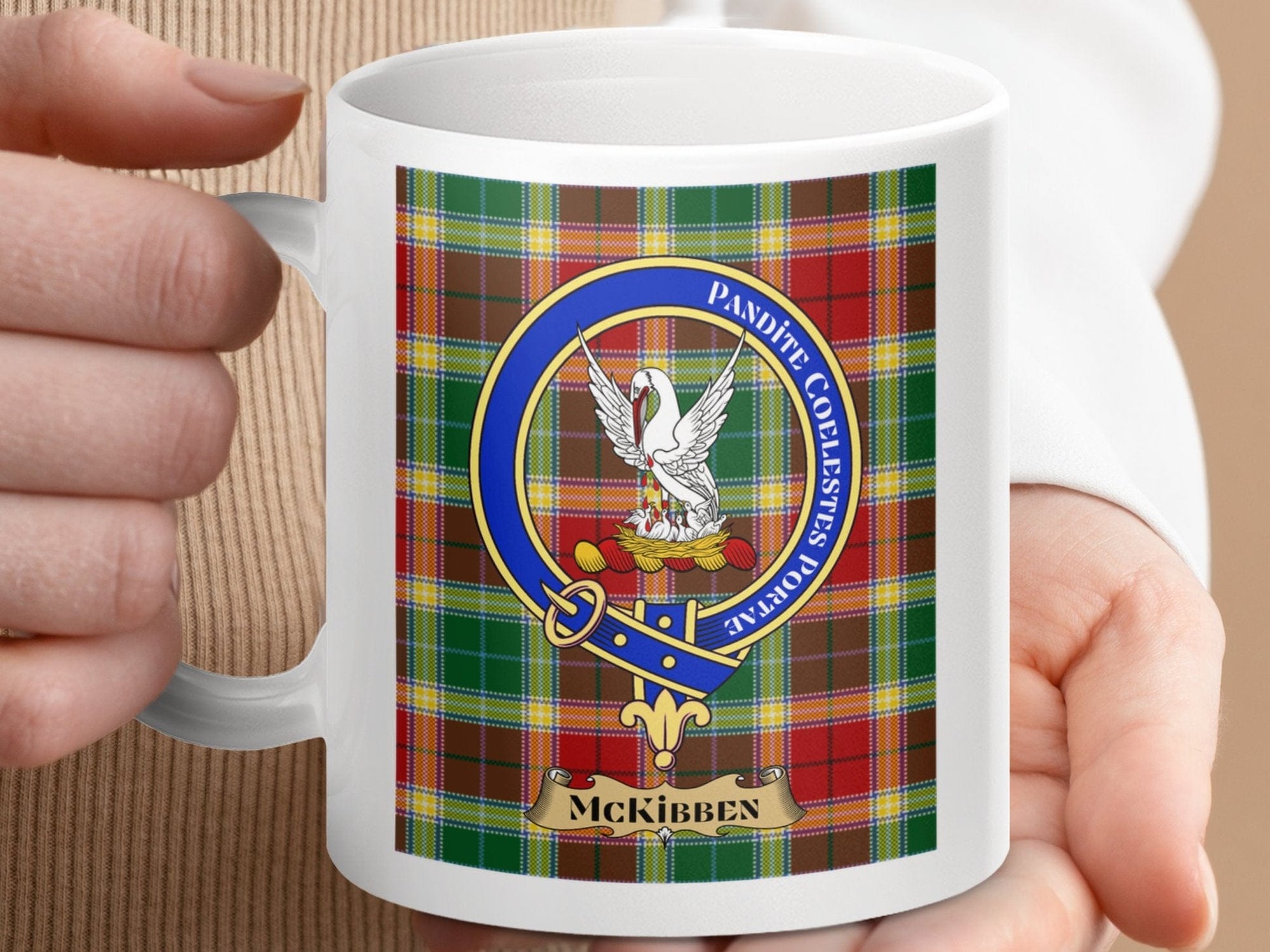 Physical Item McKibben Clan Scottish Tartan Crest Mugs