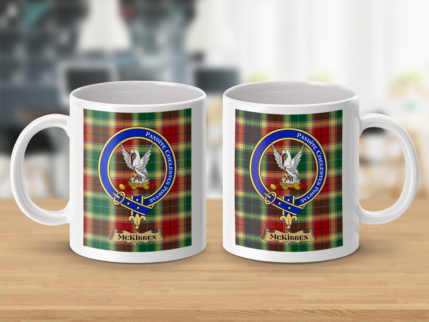 Physical Item McKibben Clan Scottish Tartan Crest Mugs