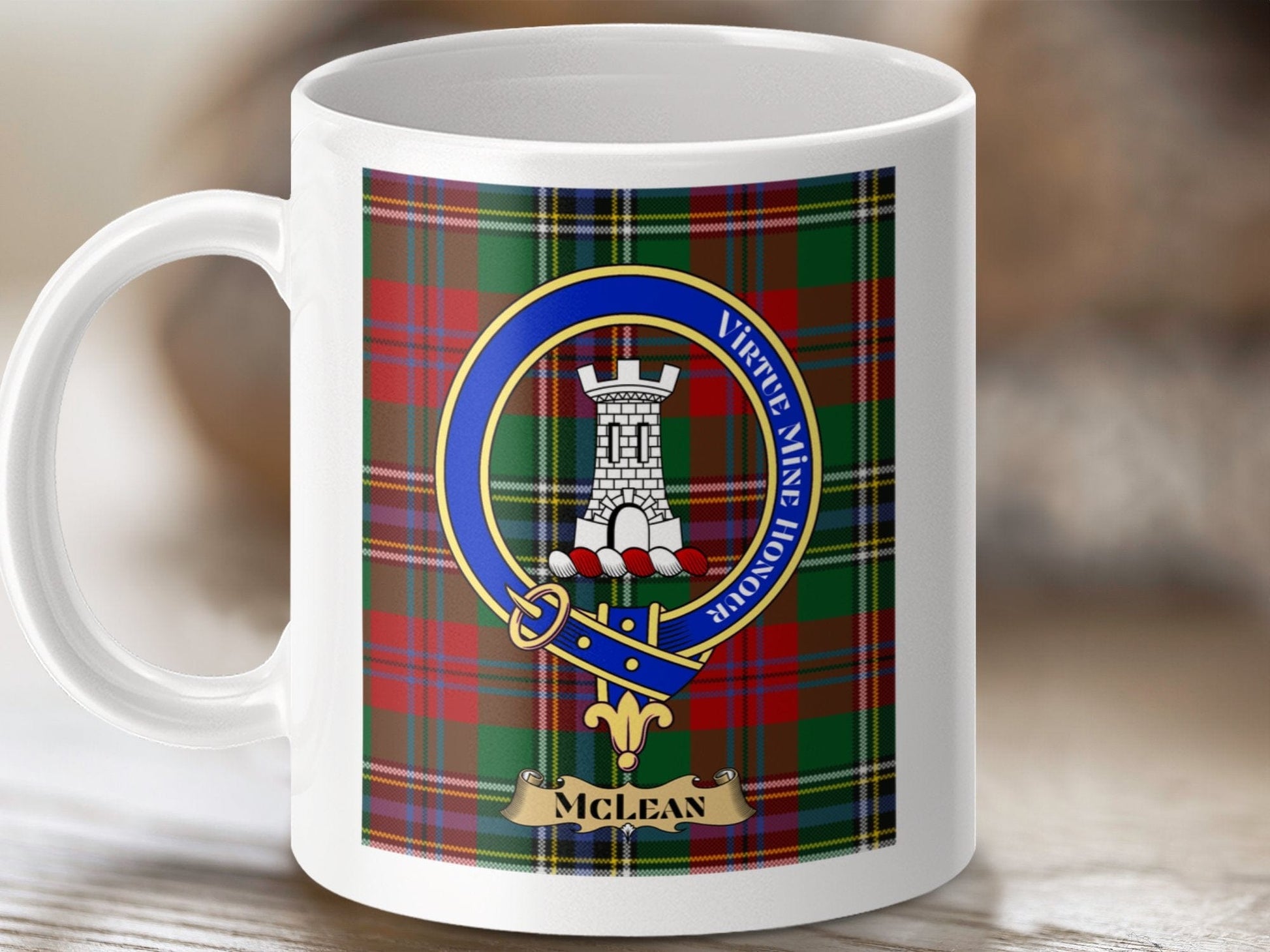 Physical Item McLean Clan Scottish Tartan Crest Mug