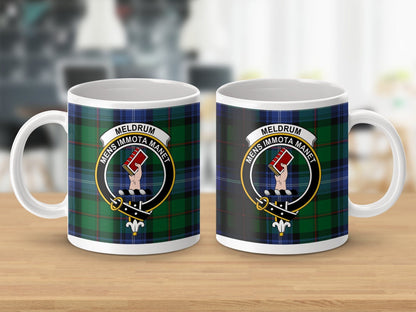 Physical Item Meldrum Clan Scottish Tartan Plaid Crest Mug