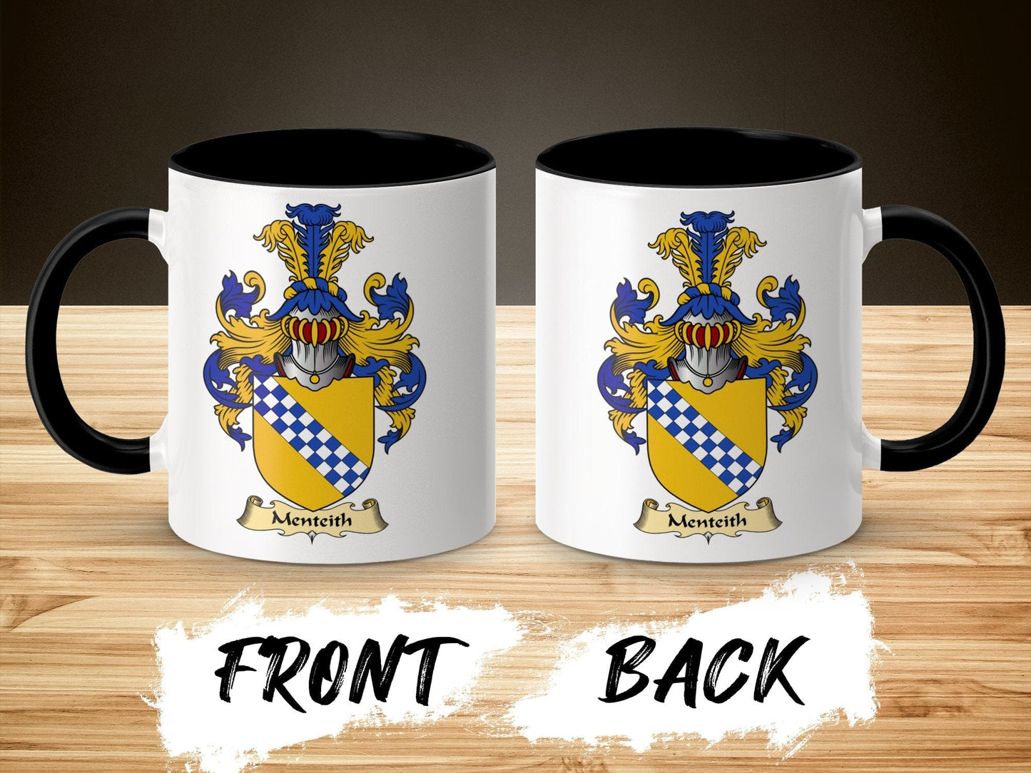 Physical Item Menteith Clan Surname Coat of Arms Design Mug