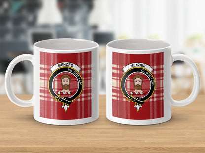 Physical Item Menzies Clan Scottish Tartan Crest Mugs