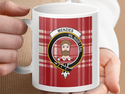 Physical Item Menzies Clan Scottish Tartan Crest Mugs