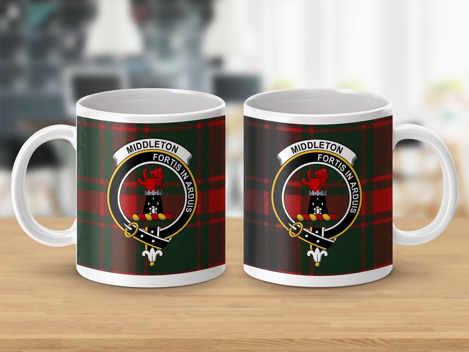 Physical Item Middleton Clan Fortis In Arduis Tartan Mug