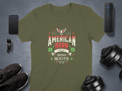 Celebrate Heritage and Pride American Born Irish Roots T-Shirt - Celtic Ancestry Gifts