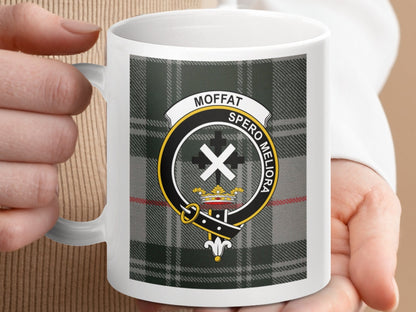 Physical Item Moffat Clan Scottish Tartan Crest Mugs