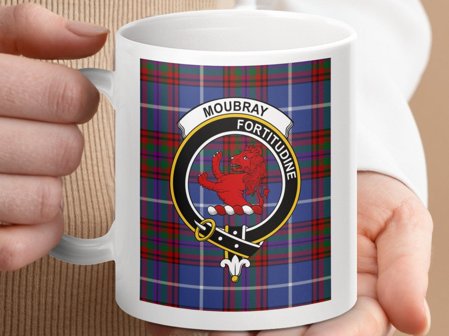 Physical Item Moubray Clan Scottish Tartan Crest Mugs