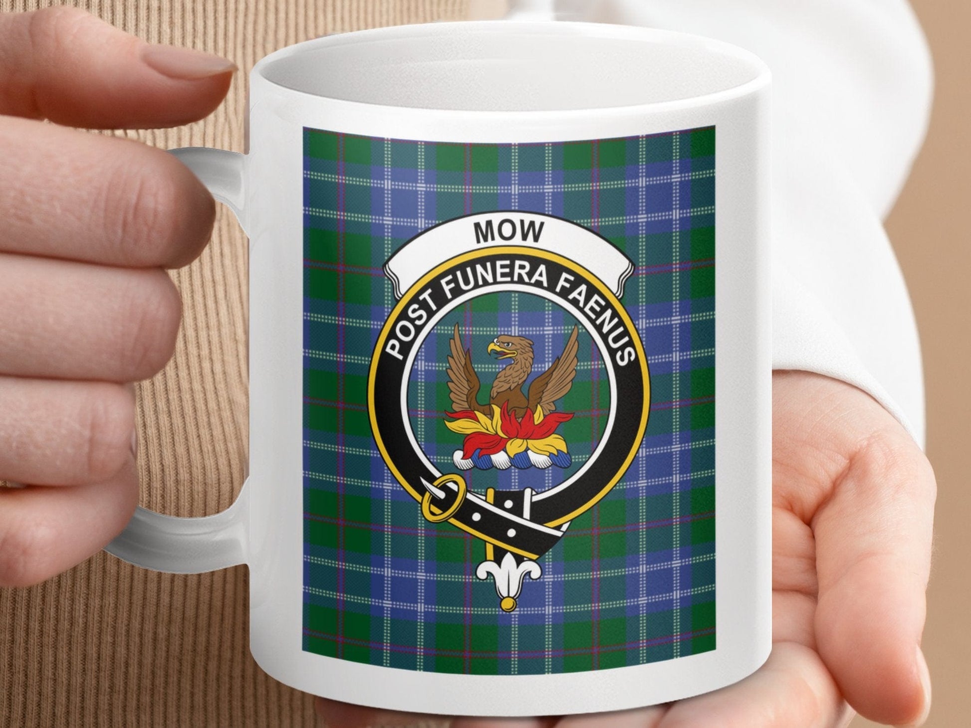 Physical Item Mow Clan Scottish Tartan Crest Mugs