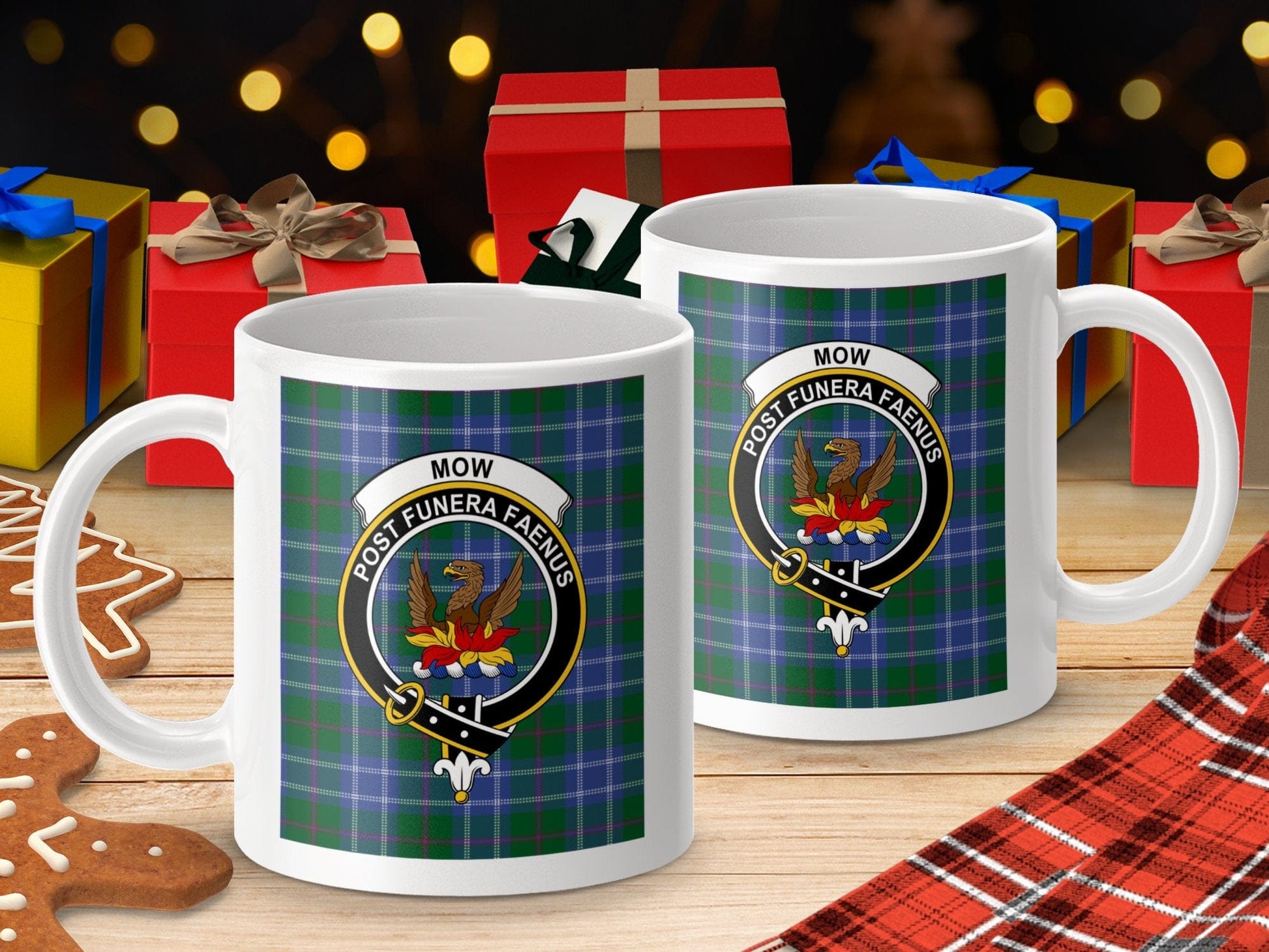 Physical Item Mow Clan Scottish Tartan Crest Mugs