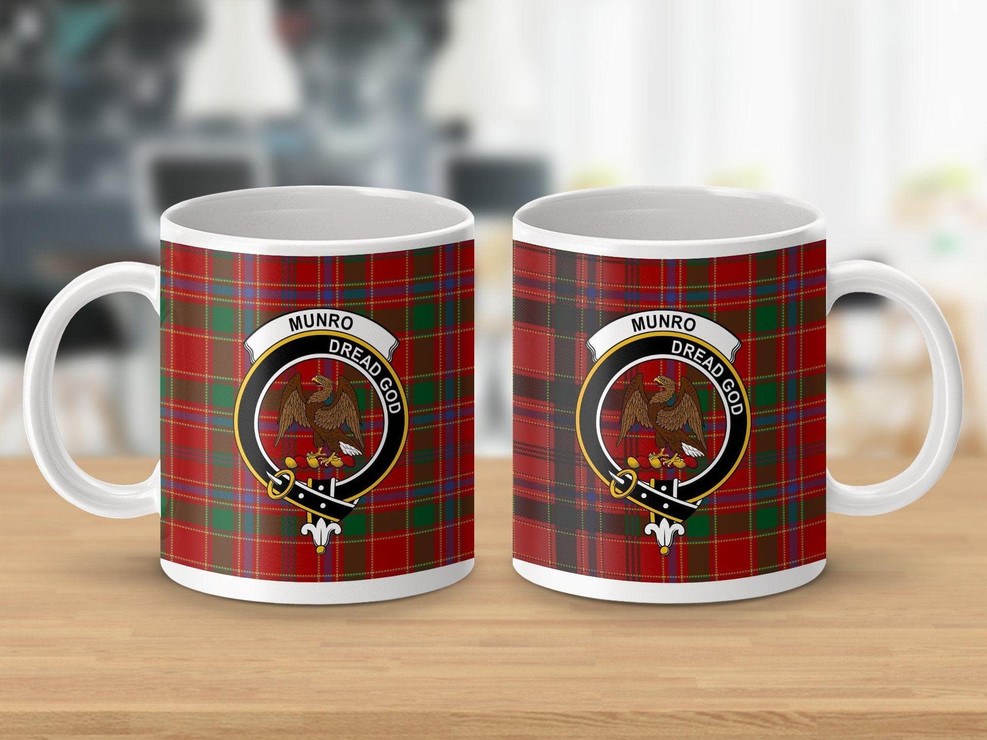 Physical Item Munro Clan Crest Tartan Scottish Mug