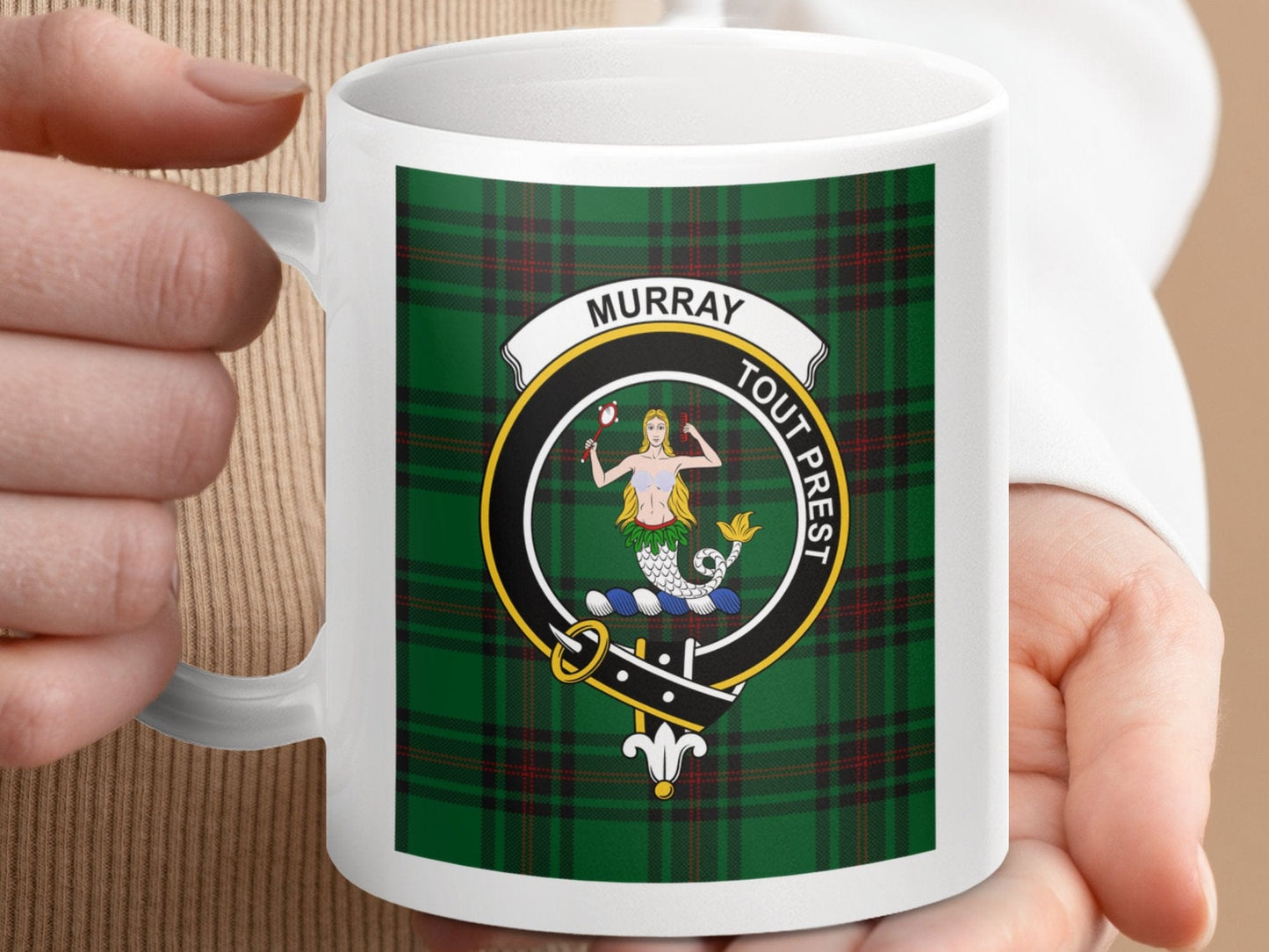 Physical Item Murray Clan Tout Prest Scottish Tartan Crest Mugs