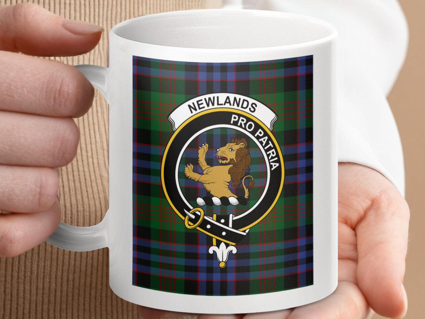 Physical Item Newlands Clan Scottish Tartan Crest Mugs