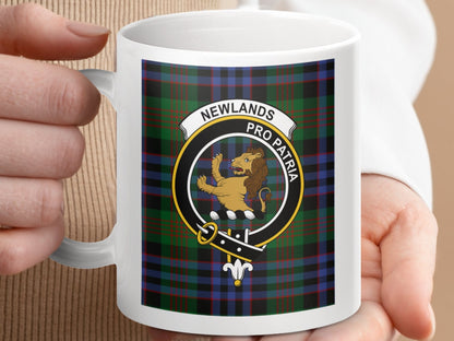 Physical Item Newlands Clan Scottish Tartan Crest Mugs