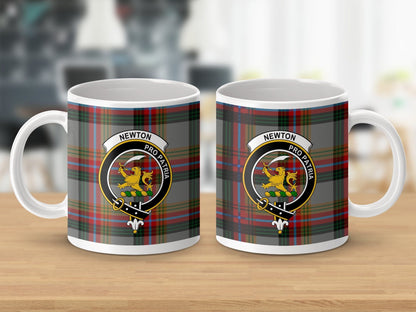 Physical Item Newton Clan Crest Tartan Scottish Mug