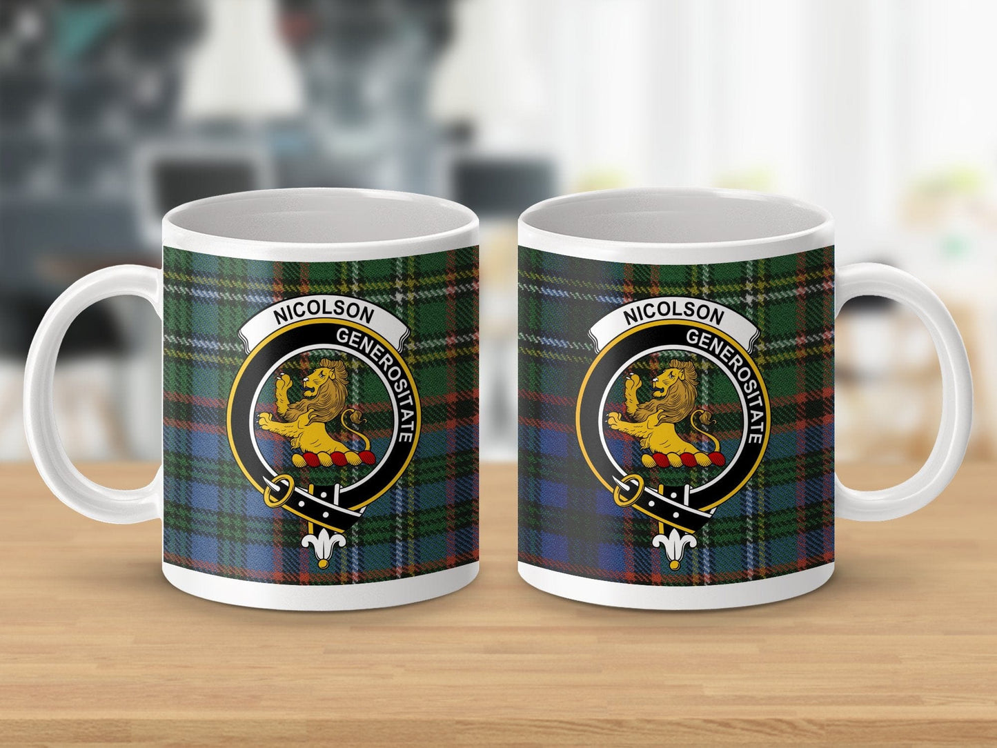 Physical Item Nicolson Clan Scottish Tartan Mug