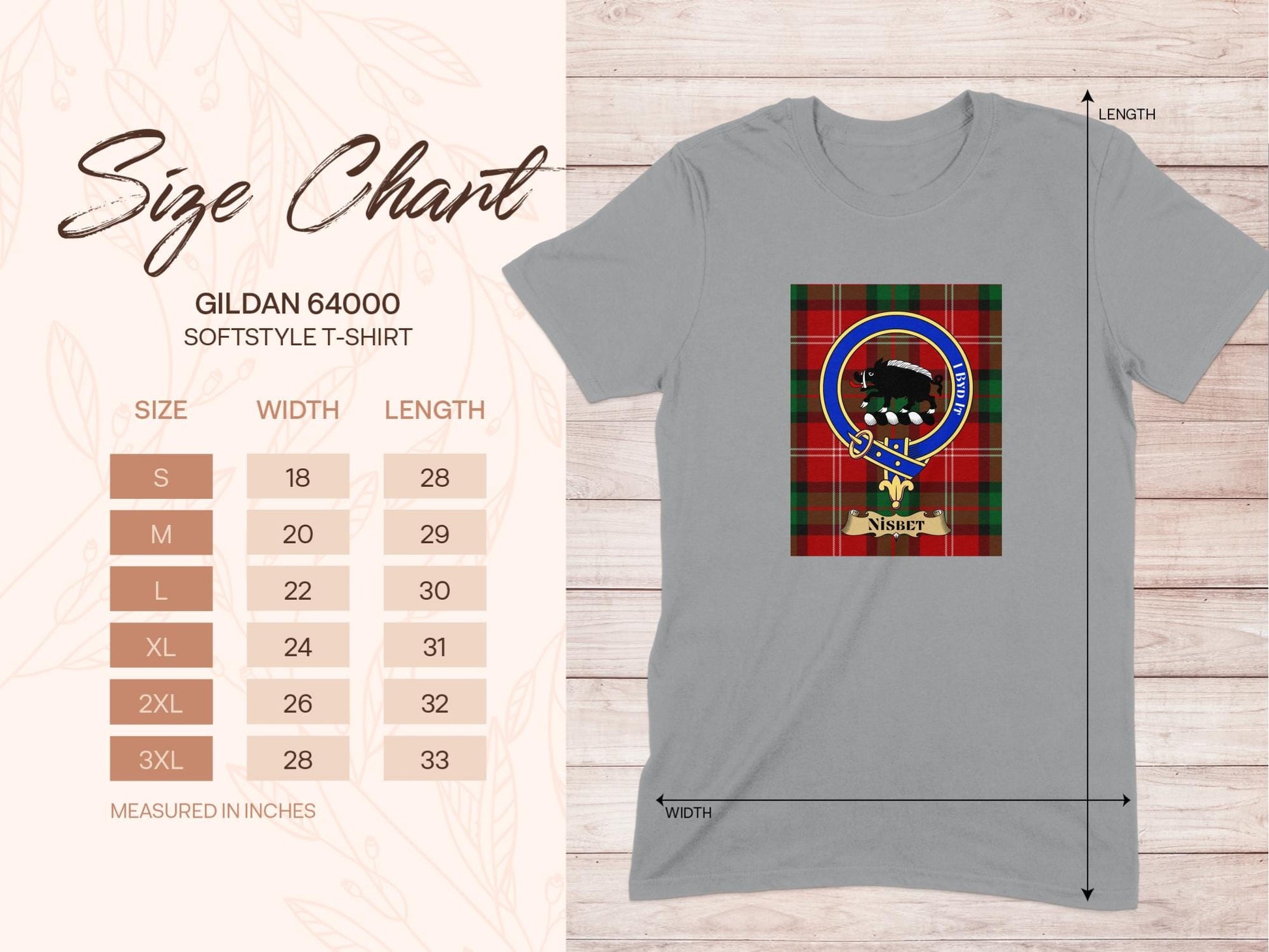 Physical Item Nisbet Clan Scottish Tartan Crest Unisex T-Shirt