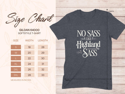 Physical Item No Sass Like Highland Sass Statement T-Shirt