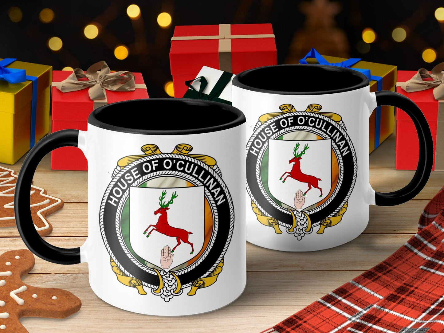 Physical Item O'Cullinan Surname Irish Crest Flag Design Mug