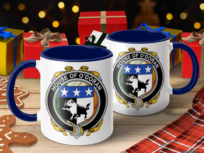 Physical Item O'Doran Surname Irish Coat of Arms Crest Mug