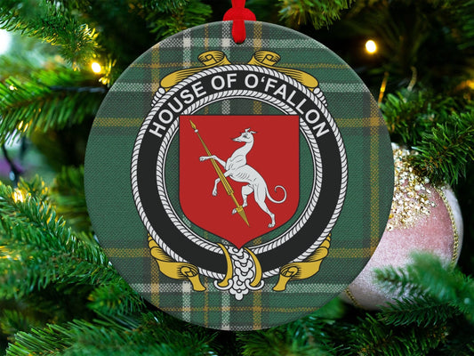 Physical Item O'Fallon Crest Irish tartan Christmas Ornament Decoration