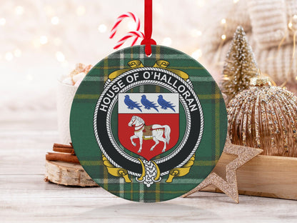 Physical Item O'Halloran Crest Irish tartan Christmas Ornament Decoration