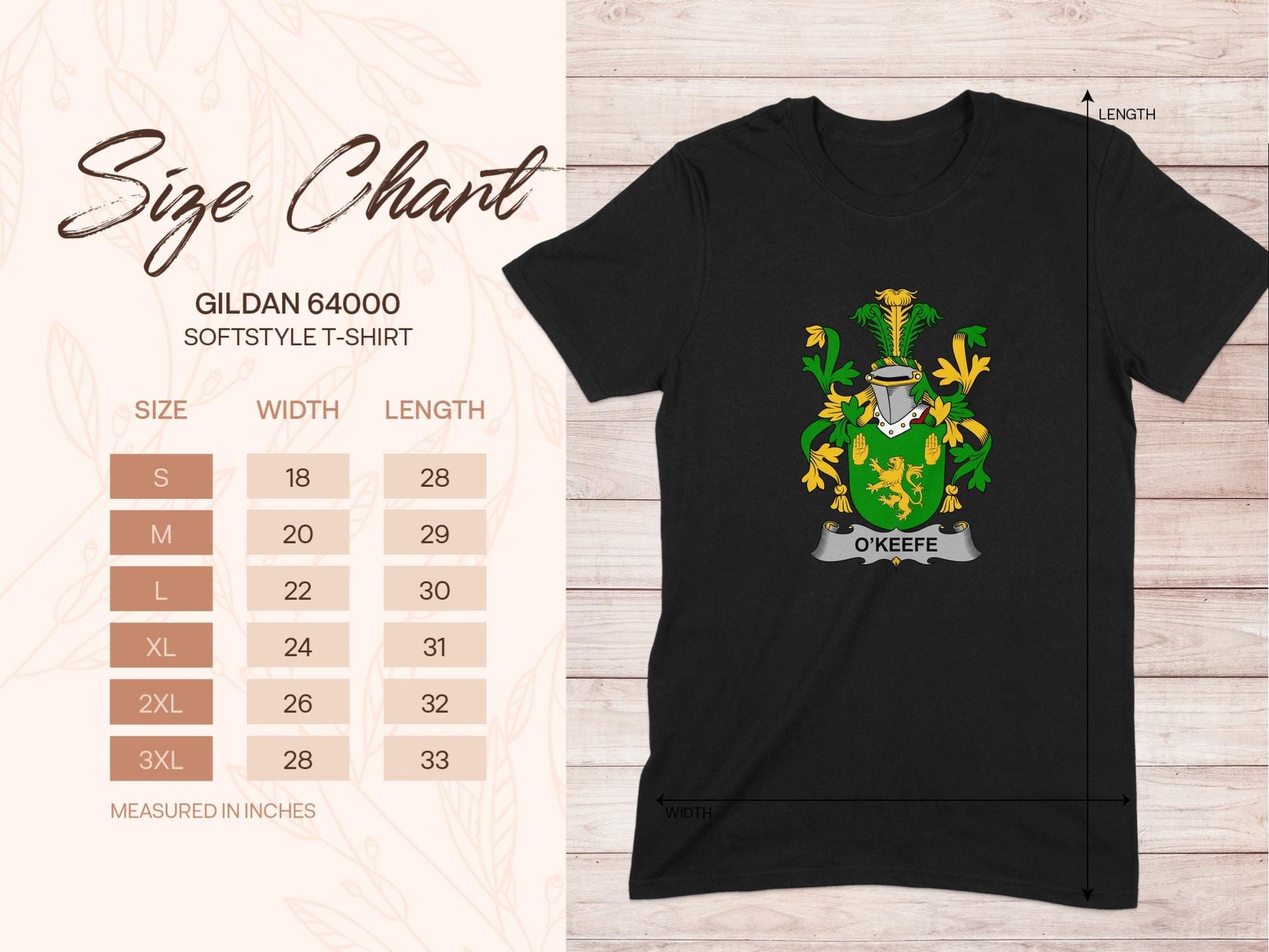 Physical Item O'Keefe Surname Irish Heraldry Unisex T-Shirt