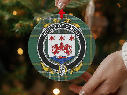 Physical Item O Neill Crest Irish surname tartan christmas ornament decoration Ornaments