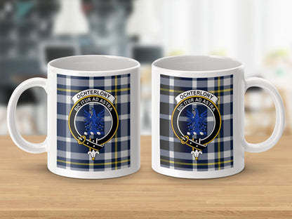 Physical Item Ochterlony Clan Scottish Tartan Crest Mugs