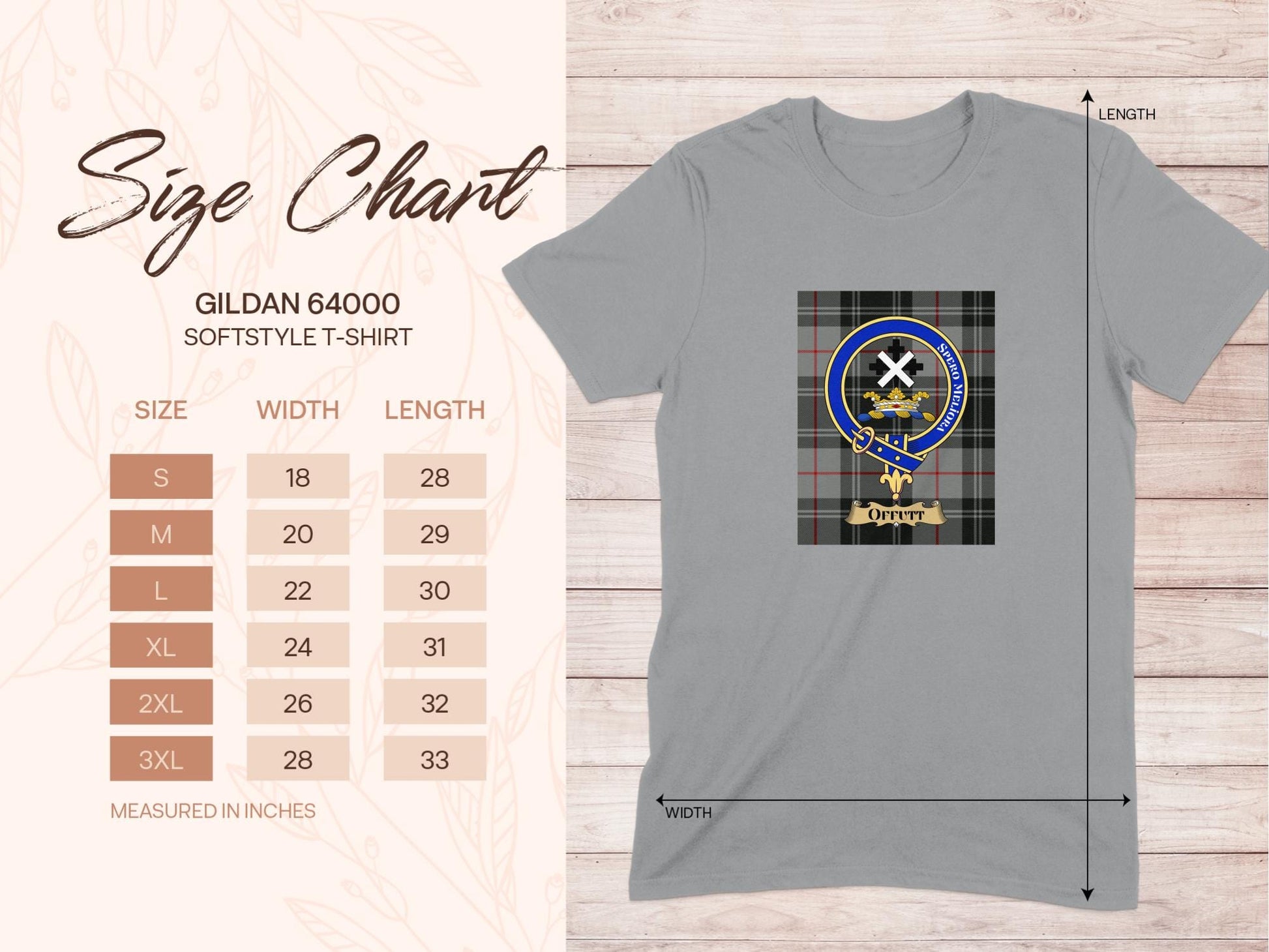 Physical Item Offutt Clan Scottish Tartan Crest Unisex T-Shirt