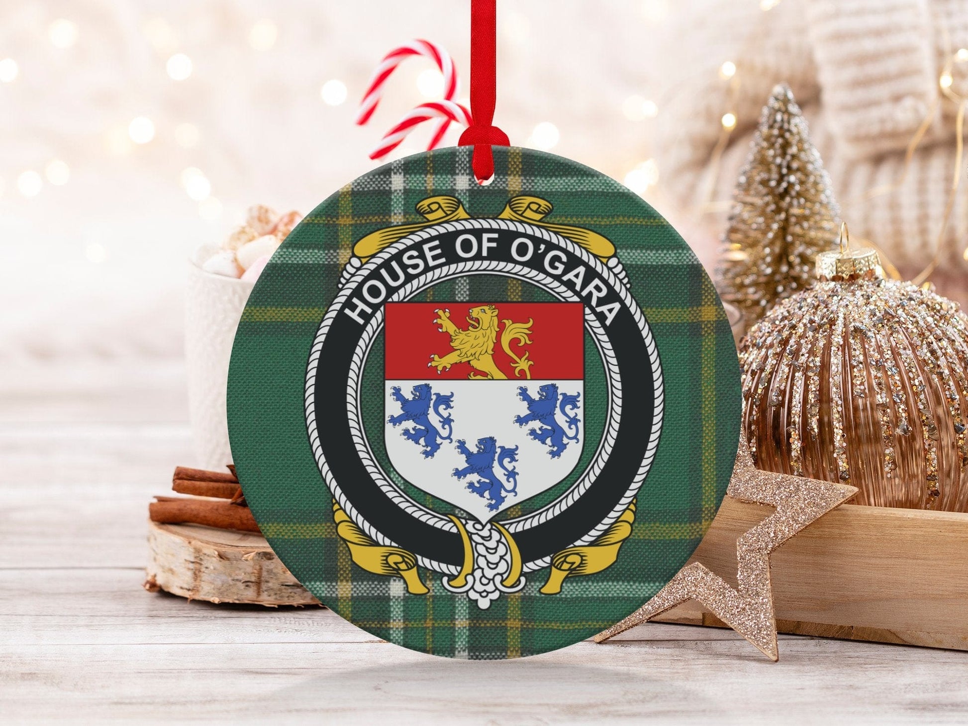 Physical Item OGara Crest Irish tartan Christmas Ornament Decoration