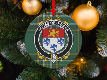 Physical Item OGara Crest Irish tartan Christmas Ornament Decoration