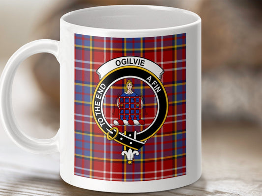 Physical Item Ogilvie Clan Scottish Tartan Crest Mugs