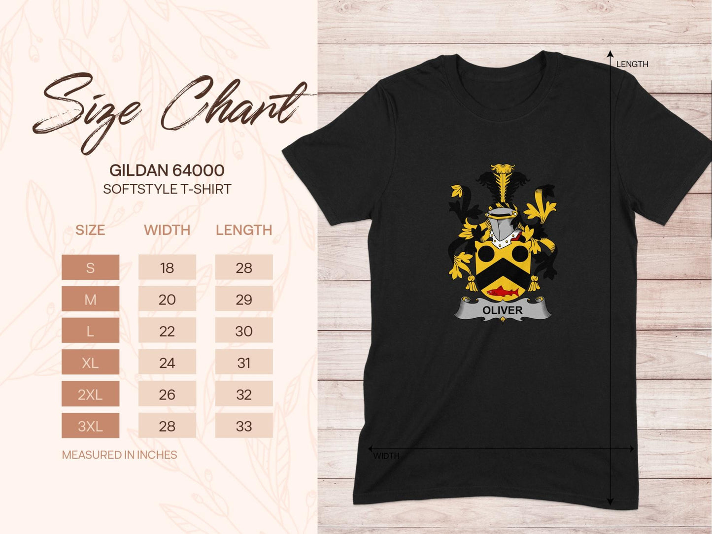 Physical Item Oliver Surname Irish Heraldry Unisex T-Shirt