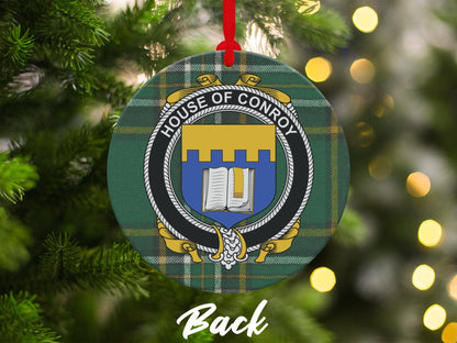 Physical Item Ornaments #1 / two sided print 3.6" Conroy Crest Irish Tartan Christmas Ornament Decoration Ornaments