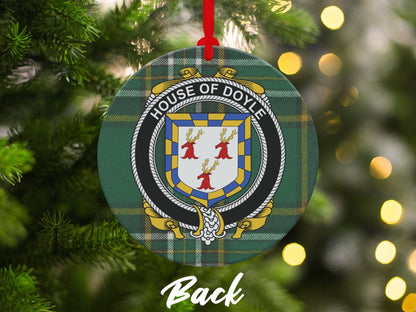 Physical Item Ornaments #1 / two sided print 3.6" Doyle Crest Irish tartan Christmas Ornament Decoration Ornaments