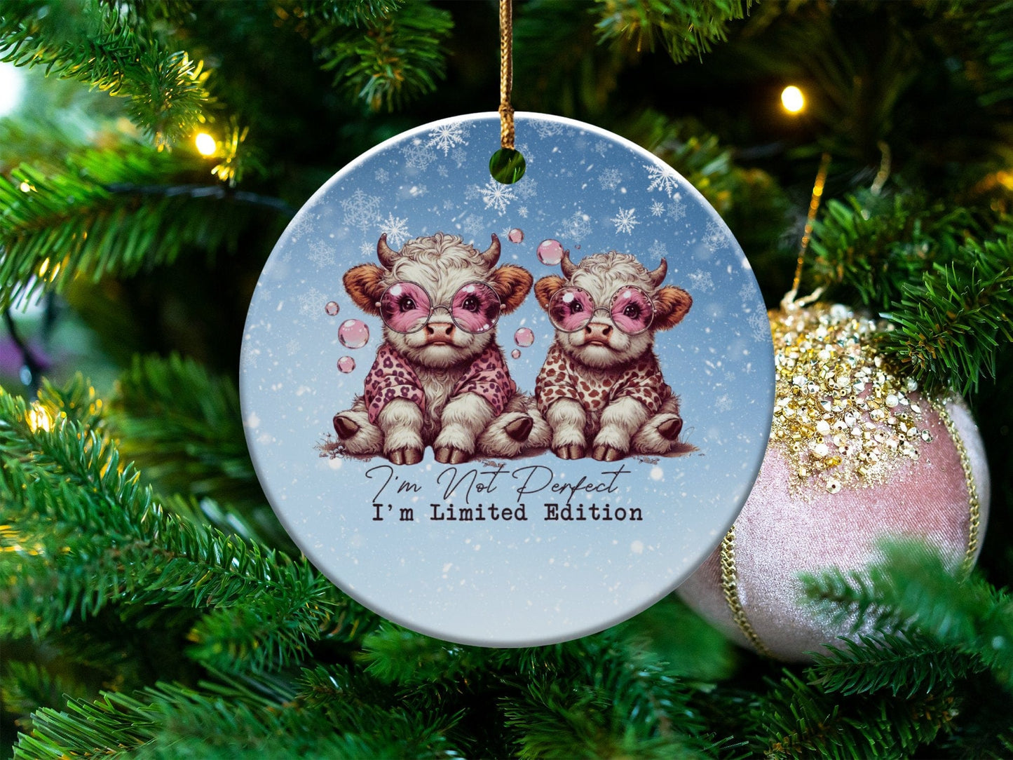 Physical Item Ornaments #2 / Ceramic single sided3" I'm Limited Edition Highland Cow T-Shirts