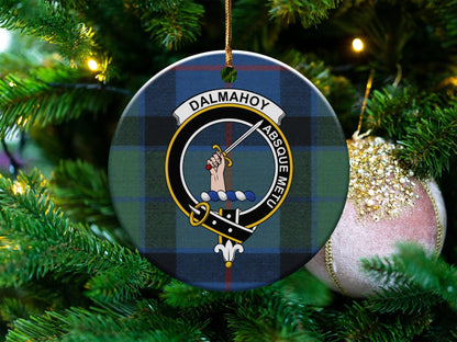 Physical Item Ornaments Aluminium / 3" Dalmahoy Clan Crest Tartan Christmas Ornaments