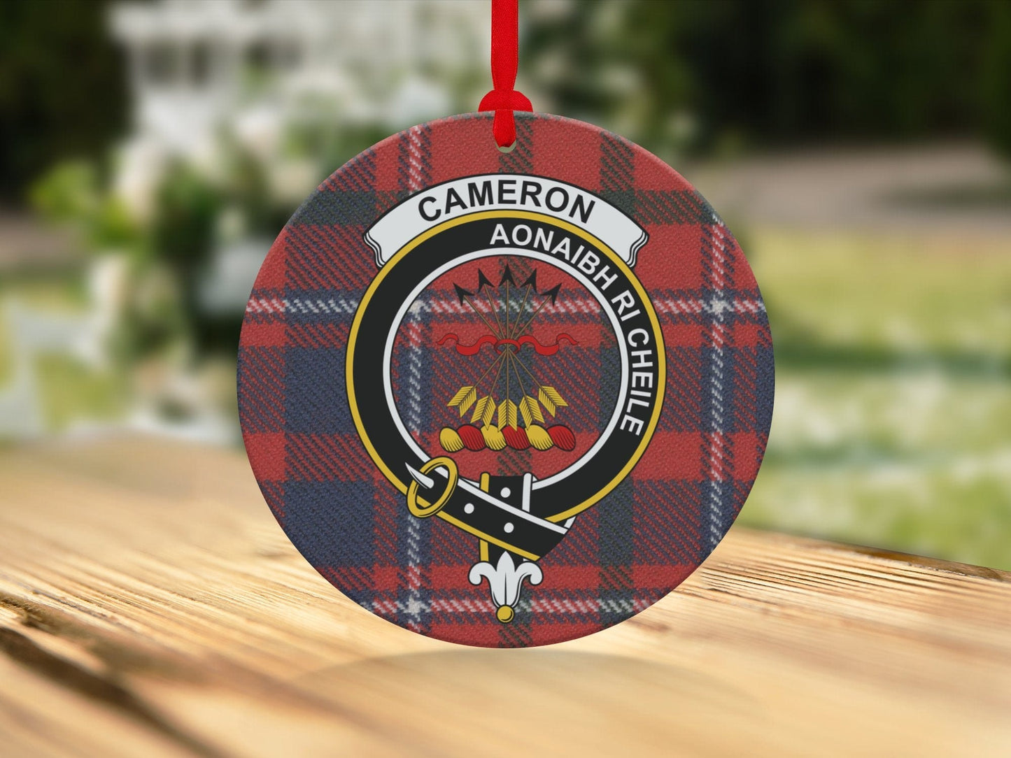 Physical Item Ornaments Ceramic / 3.6" Cameron Scottish Clan Crest Christmas Ornaments