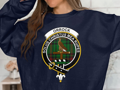 Physical Item Orrock Scottish Clan Crest Tartan long sleeve tee sweatshirt hoodie