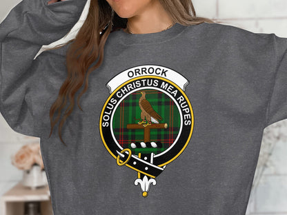 Physical Item Orrock Scottish Clan Crest Tartan long sleeve tee sweatshirt hoodie