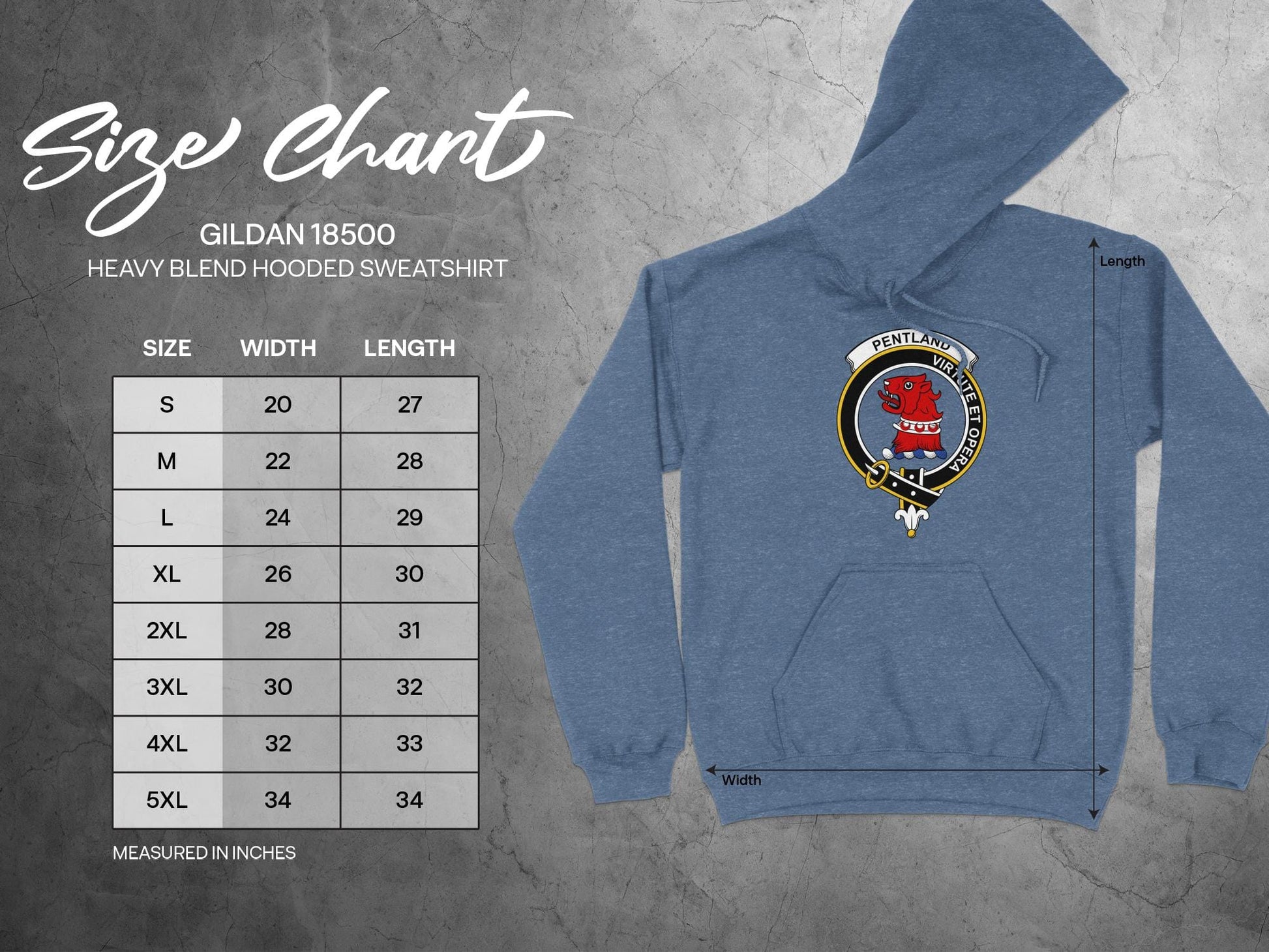 Physical Item Pentland Clan Crest Scottish Tartan long sleeve tee sweatshirt hoodie